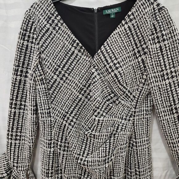 Lauren by Ralph Lauren Womens‎ Plaid Ruched Dress Size 14 - Picture 11 of 15
